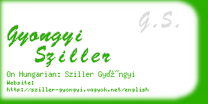 gyongyi sziller business card